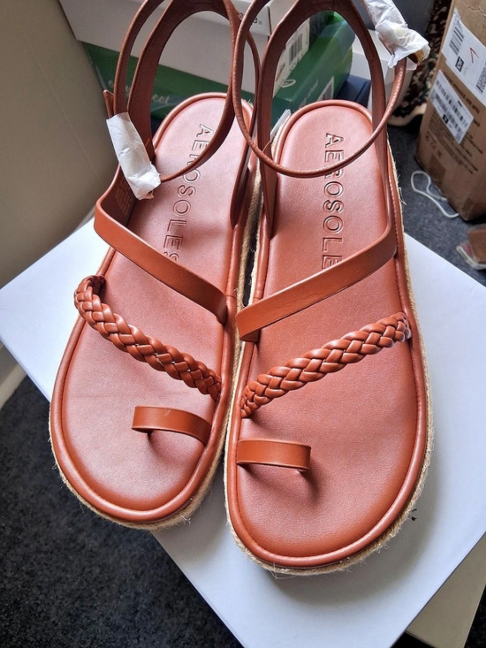 Aerosoles Dolly Espadrille Platform Sandal Espadrille Platform Sandals Brown US